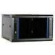 6 HE Serverschrank, Wandgehäuse, mit Glastür (BxTxH) 600 x 600 x 368mm 