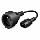 Stromkabel AC-Stecker auf C14 Typ E 0,15 m Adapter – Schutzkontakt