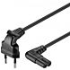 Stromkabel mit Eurostecker und Gerätebuchse C7 – Schwarz - 2 Meter 