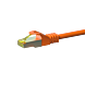 RJ45 Netzwerkkabel S/FTP (PiMF), mit CAT 7 Rohkabel, Orange, 2m