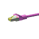 RJ45 Netzwerkkabel S/FTP (PiMF), mit CAT 7 Rohkabel, Rosa, 0,25m