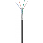 CAT6 Outdoor Netzwerkkabel, S/FTP, AWG 26/7 (Flexibel), 100 Meter, Schwarz, CCA