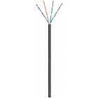 CAT6 Outdoor Netzwerkkabel, U/UTP, AWG 24/7 (Flexibel), 305 Meter, Schwarz, CCA