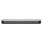 Frontplatte ST 24-Port schwarz Simplex, geeignet für universelle Glasfaserablage