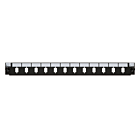 Front LC/SC 12 Ports, schwarz Duplex/Simplex für 19" Spleißbox