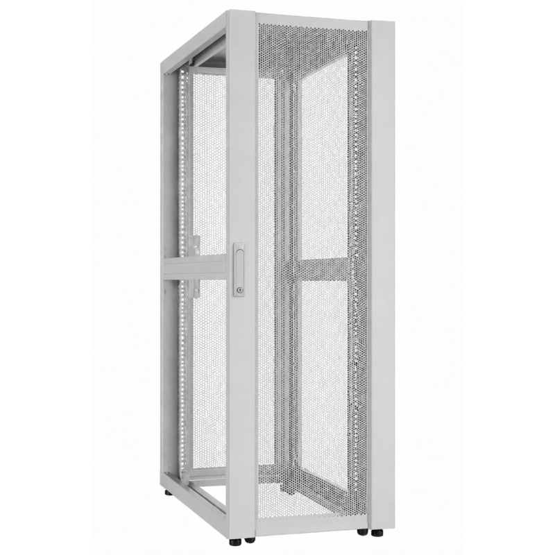 42 HE 19” Datacenter Serverschrank, mit perforierter Fronttür (BxTxH) 600 x 1200 x 2000mm Grau