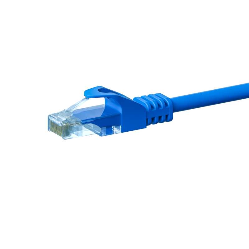 CAT5e Netzwerkkabel, U/UTP, 7,50 meter, Blau, 100% Kupfer
