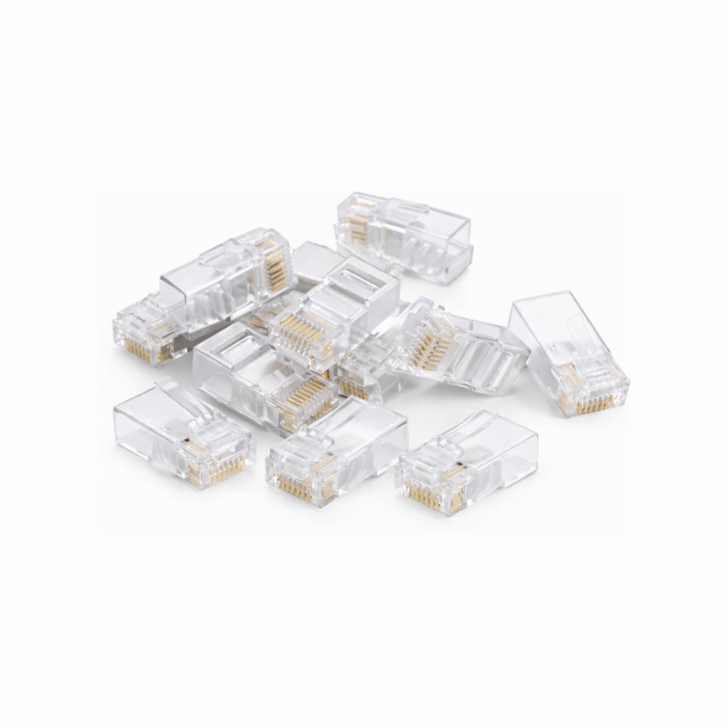 CAT6a Stecker RJ45 ungeschirmt mit Hilfsstück - für Flexibel - 10 Stück