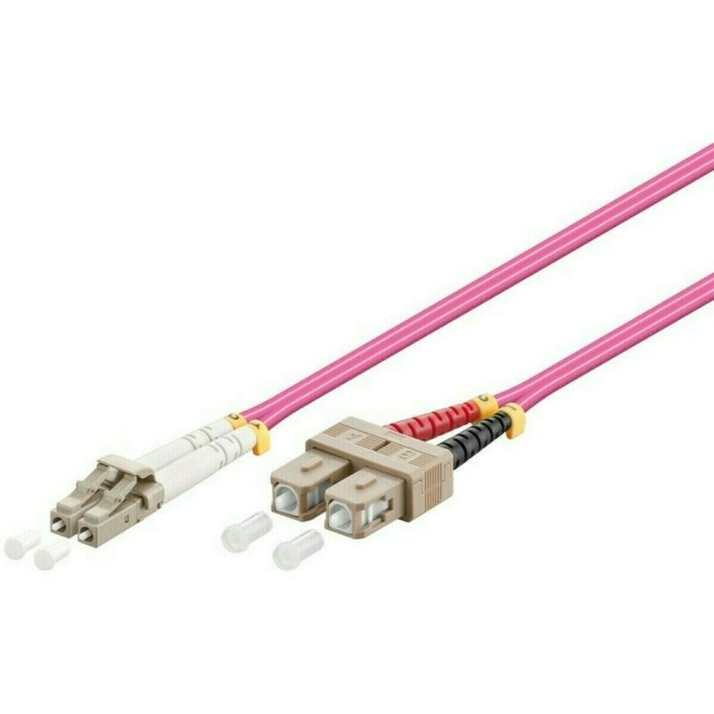 Glasfaserkabel LC-SC OM4 Duplex Patchkabel – 1 Meter