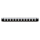 Front LC/SC 12 Ports, schwarz Duplex/Simplex für 19" Spleißbox