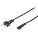Stromkabel mit Eurostecker und Gerätebuchse C7 – Schwarz - 3 Meter