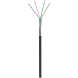 CAT6 SF/UTP 50m outdoor Netzwerkkabel auf Spule gewickelt flexibel Schwarz CCA