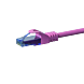 CAT6a Netzwerkkabel 100% Kupfer - U/UTP - 0,15 Meter - Rosa