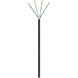 CAT6 Outdoor Netzwerkkabel, U/UTP, AWG 24/7 (Flexibel), 305 Meter, Schwarz, CCA