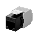 CAT6a UTP Keystone Netzwerkstecker - Toolless- Schwarz