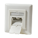 Dose Unterputz Cat. 6a/ Class E zweifach, geschirmt, 2 x RJ45 Elfenbein