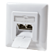 Dose Unterputz Cat. 6a/ Class E zweifach, geschirmt, 2 x RJ45 Weiß