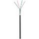 CAT5e Outdoor Netzwerkkabel, F/UTP, AWG 24/1 (Starrleiter), 100 Meter, Schwarz, CCA