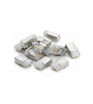 CAT6a Pass Through RJ45 Netzwerkstecker - geschirmt - für flexible Kabel 10 Stück