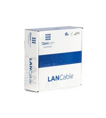 CAT5e Netzwerkkabel, U/UTP, AWG 26/7 (Flexibel), 100 Meter, Grau, CCA