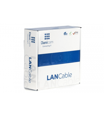 CAT5e Netzwerkkabel, F/UTP, AWG 24/1 (Starrleiter), 100 Meter, Grau, CCA