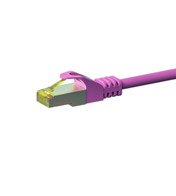 RJ45 Netzwerkkabel S/FTP (PiMF), mit CAT 7 Rohkabel, Rosa, 5m
