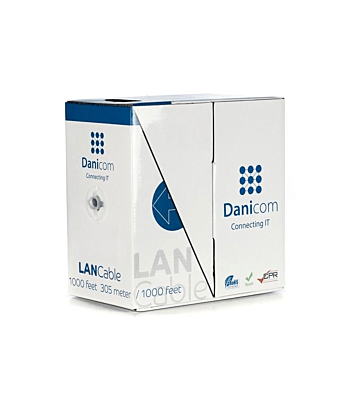 CAT5e Netzwerkkabel, FTP, AWG 24/1 (Starrleiter), 305 Meter, Grau, CCA 