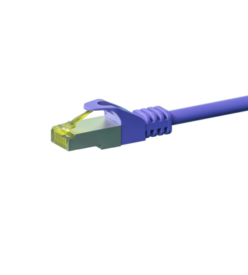 RJ45 Netzwerkkabel S/FTP (PiMF), mit CAT 7 Rohkabel, Violett, 2m