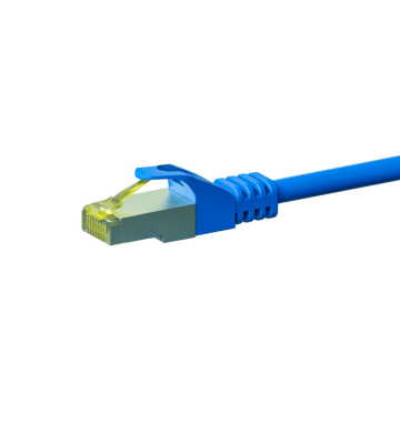 RJ45 Netzwerkkabel S/FTP (PiMF), mit CAT 7 Rohkabel, Blau, 5m
