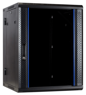 22 HE Serverschrank, wendbares Wandgehäuse mit Glastür (BxTxH) 600 x 600 x 1200mm