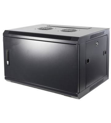 6 HE Serverschrank, Wandgehäuse, mit Metalltür (BxTxH) 600 x 450 x 367mm