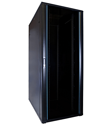 42 HE 19” Serverschrank, mit Glastür (BxTxH) 800 x 1200 x 2000mm 