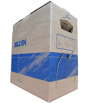 CAT 6 Belden Kabel - 4x2xAWG 23/1 - Starrleiter - 100% Kupfer - U/UTP - 305 Meter - Blau