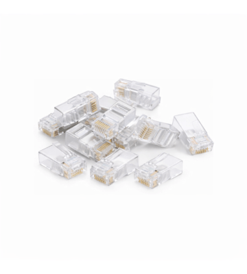 CAT6a Stecker RJ45 geschirmt mit Hilfsstück - für Flexibel - 10 Stück
