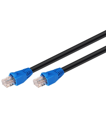CAT6 Kabel für den Aussenbereich UTP – 10 Meter – Schwarz