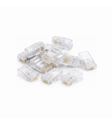 CAT5e Pass Through RJ45 Netzwerkstecker - ungeschirmt - für Starrleiter und flexible Kabel 10 stuks