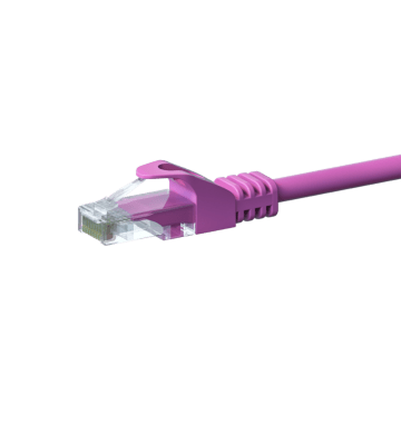 CAT5e Netzwerkkabel, U/UTP, 2 meter, Rosa, 100% Kupfer