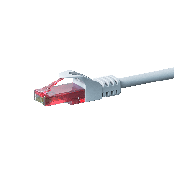 CAT6 Netzwerkkabel, U/UTP, 0,25 Meter, Weiß, 100% Kupfer