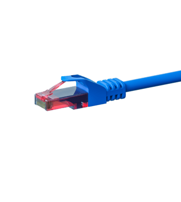 CAT6 Netzwerkkabel, U/UTP, 0,15 Meter, Blau, 100% Kupfer