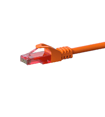 CAT6 Netzwerkkabel, U/UTP, 0.50 meter, Orange, 100% Kupfer
