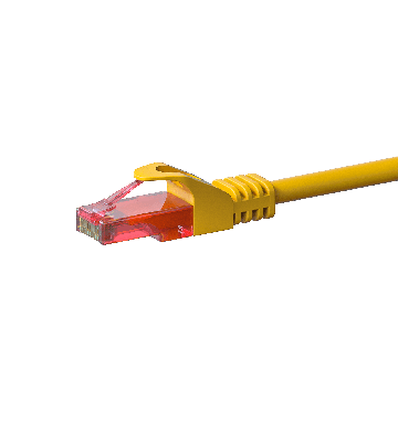 CAT6 Netzwerkkabel, U/UTP, 0.50 meter, Gelb, 100% Kupfer
