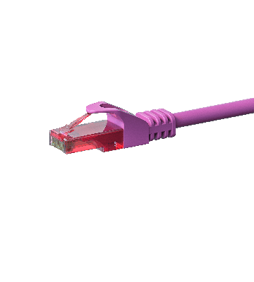 CAT6 Netzwerkkabel, U/UTP, 0.50 meter, Rosa, 100% Kupfer