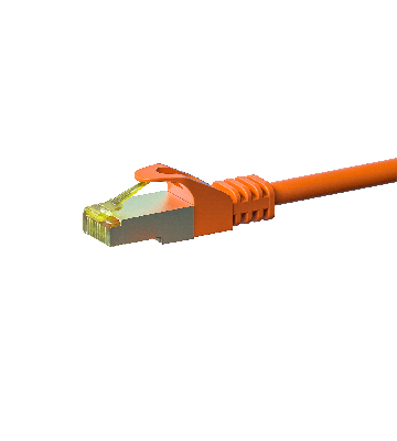 RJ45 Netzwerkkabel S/FTP (PiMF), mit CAT 7 Rohkabel, Orange, 30m