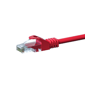 CAT 5e Netzwerkkabel U/UTP – 1 Meter -  Rot - CCA