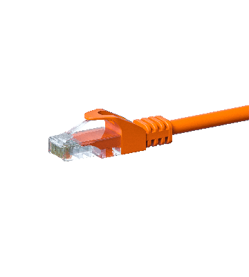 CAT 5e Netzwerkkabel U/UTP – 0.50 Meter -  Orange - CCA