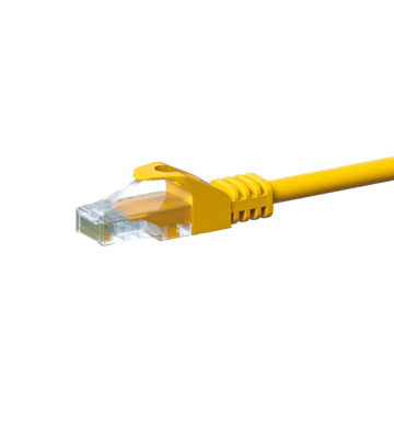 CAT 5e Netzwerkkabel U/UTP – 2 Meter -  Gelb - CCA
