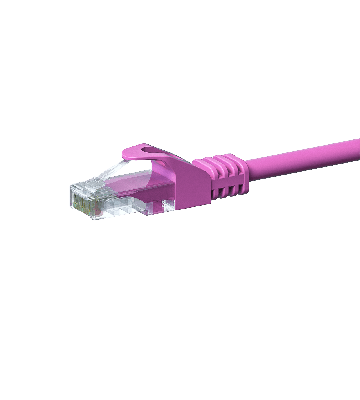 CAT 5e Netzwerkkabel U/UTP – 7,50 Meter -  Rosa - CCA