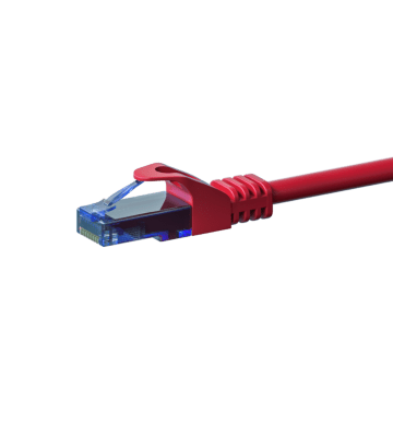 CAT6a Netzwerkkabel 100% Kupfer - U/UTP - 0,15 Meter - Rot