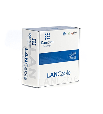 DANICOM CAT5E FTP 100m Außenkabel Starrleiter - PE (Fca)