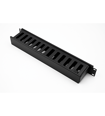 Kunststof rangeerpaneel met afdekplaat - 19-inch